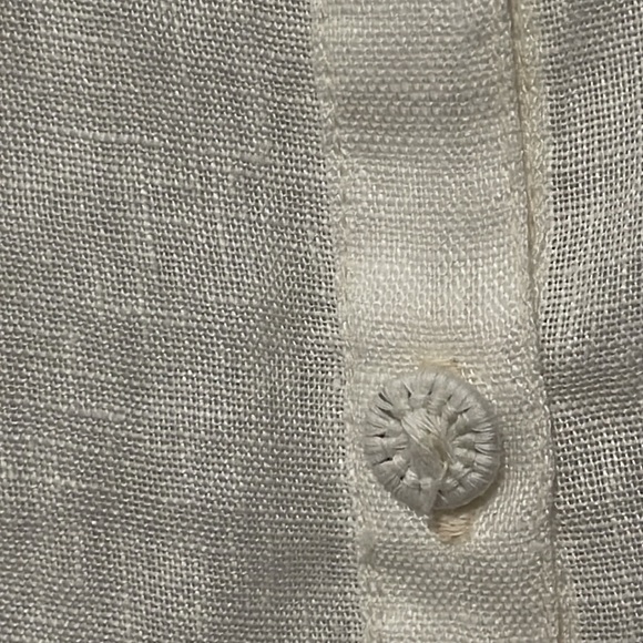 JOHNNY WAS PETE & GRETA WHITE OVERSIZED BUTTON DOWN TOP - Picture 3 of 12